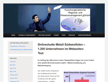 Tablet Screenshot of institut-clustermanagement.de